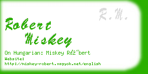 robert miskey business card